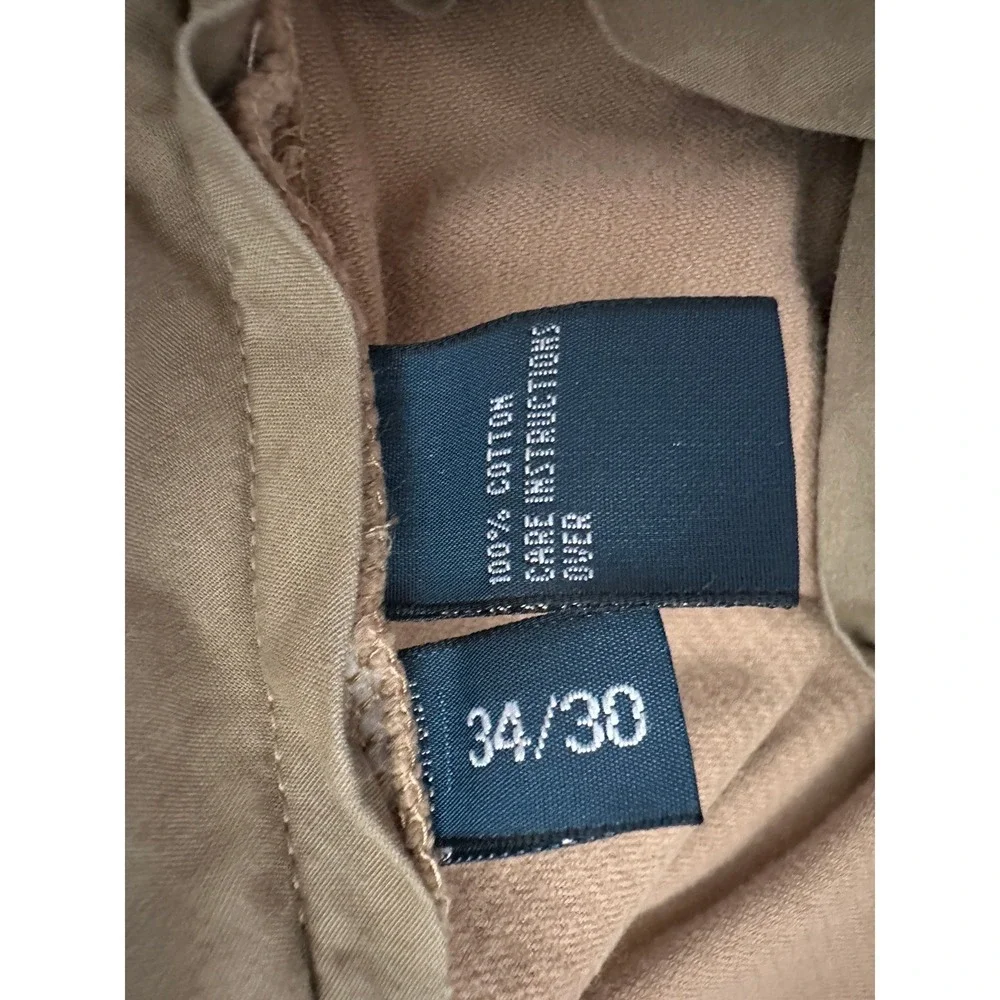 Polo Ralph Lauren Corduroy Pant Men 34x30 Tan Brown Preston Trousers Classic Fit